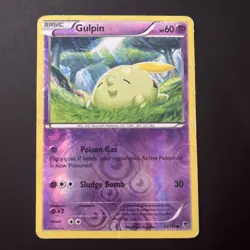 Pokemon TCG Card 2014 XY Phantom Forces - Gulpin 37/119 Reverse Holo - Image 1