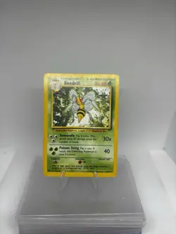 1999 Pokemon TCG Base Set Beedrill #17/102 Rare Unlimited Non-Holo Card - Image 1