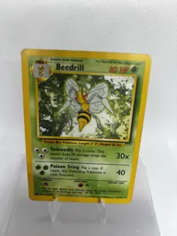 1999 Pokemon TCG Base Set Beedrill #17/102 Rare Unlimited Non-Holo Card - Image 2