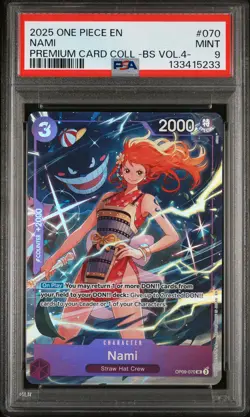 2025 ONE PIECE PREM CARD COLL BEST SELECTION VOL.4 #070 NAMI PSA 9 - Image 1