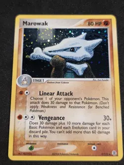 Pokemon Card - Marowak FireRed & LeafGreen 7/112 Holo Rare LP+ Bone Swirl - Image 1