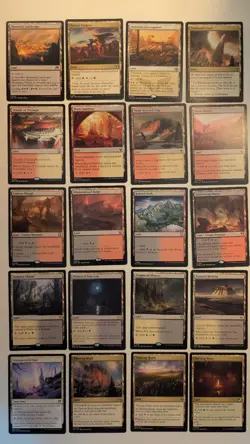 MTG Tri land lot. Mardu Black/Red/White Non-basic land collection. 20 cards. - Image 1