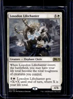 2019 Magic MTG Core 2020 Loxodon Lifechanter Planeswalker Stamped Promo #027/280 - Image 1