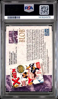1992 MARVEL MASTERPIECES #1 BLOB PSA 9 - Image 2