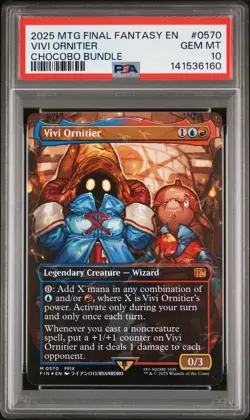 2025 MTG FINAL FANTASY CHOCOBO BUNDLE #0570 VIVI ORNITIER PSA 10 - Image 1