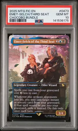 2025 MTG FINAL FANTASY COMMANDER #0473 EMET-SELCH OF THE THIRD SEAT PSA 10 - Image 1
