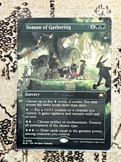 Season of Gathering (Borderless) - Bloomburrow - 286 - #Near Mint - Image 1