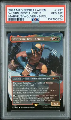 2024 MTG SECRET LAIR DROP WOLVERINE-FOIL WOLVERINE BEST THERE IS PSA 10 - Image 1