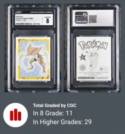 1999 #141 Kabutops Pokemon Merlin Series 1 Sticker; Graded- CGC 8 - Image 3