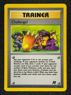 Challenge! 74/82 Base Set Team Rocket Uncommon Pokemon TRAINER Card 2000 NM - Image 1