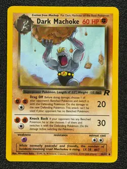 Dark Machoke 40/82 Base Set Series Team Rocket Uncommon Stage 1 Pokemon Card NM - Image 1