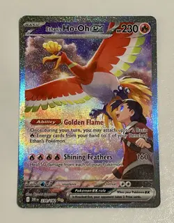 Pokemon TCG Ethan's Ho-Oh EX 230/182 Destined Rivals NM/MT Special Illustration - Image 1