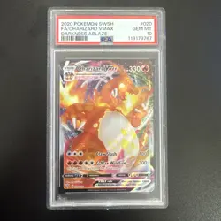 2020 POKEMON SWORD & SHIELD DARKNESS ABLAZE #020 FULL ART/CHARIZARD VMAX PSA 10 - Image 1