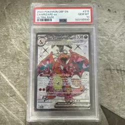 PSA 10 2023 POKEMON OBF EN-OBSIDIAN FLAMES ULTRA RARE CHARIZARD ex 215/197 - Image 1