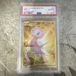 PSA 10 Mew EX Gold 205/165 English Pokemon 151 Scarlet & Violet Hyper Rare Holo - Image 1