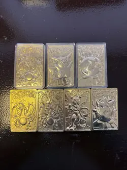 1999 Burger King Pokemon Gold Plated Trading Card Charizard Pikachu Mewtwo - Image 1