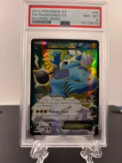 PSA 8 Pokemon Thundurus EX 98/108 Roaring Skies XY PSA 8 - Image 1
