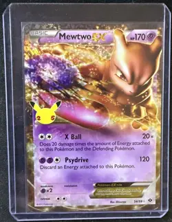 Pokemon TCG Mewtwo EX 54/99 Celebrations Classic Collection Holo - Image 1