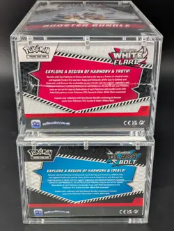 2x Pokemon Black Bolt White Flare Sealed Booster Bundle Display Case W/Acrylic - Image 3