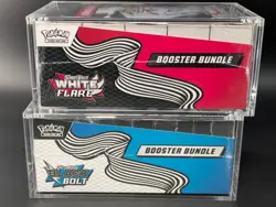 2x Pokemon Black Bolt White Flare Sealed Booster Bundle Display Case W/Acrylic - Image 4