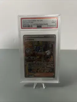 Pokemon TCG Trainer Salvatore Special Illustration Temporal Forces 212/162 PSA 9 - Image 1