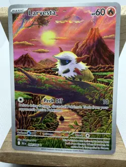 Larvesta 099/086 SV: Black Bolt Illustration Rare Holo Pokemon TCG Card - Image 1