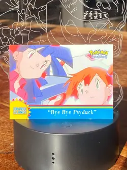 Bye Bye Psyduck OR8 Pokemon 2000 Topps TV Episode Orange Islands Blue Logo - Image 1