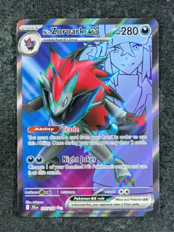 2025 Pokemon N'S ZOROARK EX 175/159 Journey Together Ultra Rare Holo English - Image 1