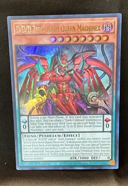 👑⚙ Yu-Gi-Oh! D/D/D Zero Doom Queen Machinex DOOD-EN003 1st Ed Ultra ⚙👑 - Image 1