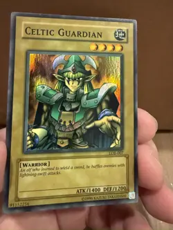 Yu-Gi-Oh! Celtic Guardian LOB-007 Wavy Print, Faded - Image 3
