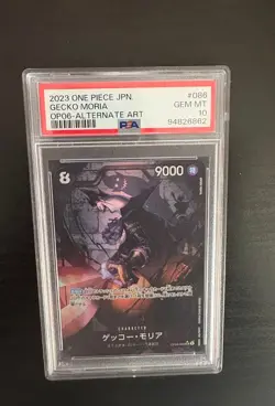 ONE PIECE TCG JAPAN OP-06 GECKO MORIA ALT ART PSA 10 #086 - Image 1