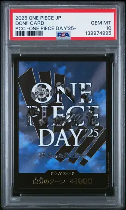 2025 ONE PIECE JPN PREM CARD COLL ONE PIECE DAY'25- DON!! CARD PSA 10 - Image 1