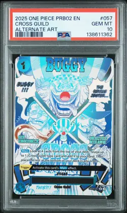 2025 ONE PIECE PRB02-PREMIUM BOOSTER ALTERNATE ART #057 CROSS GUILD PSA 10 - Image 1