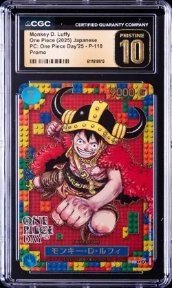 2025 ONE PIECE JPN PC ONE PIECE DAY '25 PROMO MONKEY D. LUFFY CGC 10 PRISTINE - Image 1