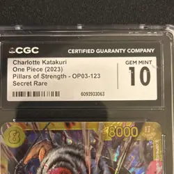 Charlotte Katakuri Secret Rare Foil One Piece CCG Pillars of Strength CGC 10 - Image 3