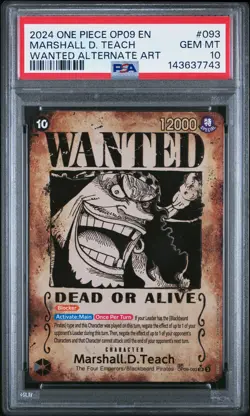 2024 ONE PIECE OP09-EMPERORS IN THE NEW WORLD #093 MARSHALL D. TEACH PSA 10 - Image 1