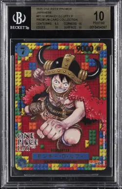 2025 ONE PIECE PROMOS JPN PREM CARD COLL #P110 MONKEY.D.LUFFY P BGS 10 - Image 1