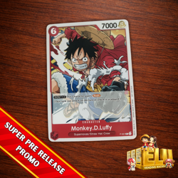 One Piece Monkey D Luffy P-001 Super Pre Release Participant One Piece Promo - Image 1