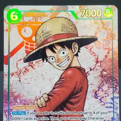 Monkey D. Luffy OP13-118 SEC Alt Art One Piece Carrying On His Will English Foil - Image 3