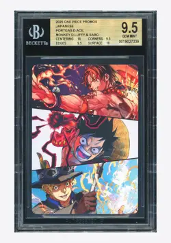 One Piece BGS 9.5 Ace & Luffy & Sabo 2025 One Piece Promo Japanese - Image 1