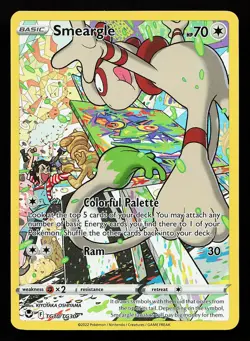 Smeargle TG10/TG30 Ultra Rare Silver Tempest Pokemon Card - Image 1