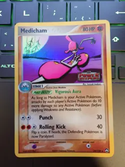 Medicham 34/108 2007 EX Power Keepers Pokemon Card TCG Reverse Holo NM-MINT - Image 1