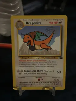 Dragonite #5 "Pokemon: The First Movie" Rare WB Black Star Promo Pokemon Card LP - Image 1