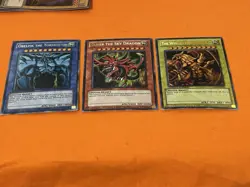 Yugioh Ultra Rare Card Of 4 Set Slifer Obelisk Ra YGLD-ENG01 G02 G03 - Image 1