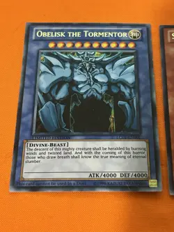 Yugioh Ultra Rare Card Of 4 Set Slifer Obelisk Ra YGLD-ENG01 G02 G03 - Image 2
