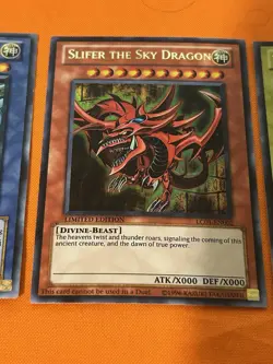 Yugioh Ultra Rare Card Of 4 Set Slifer Obelisk Ra YGLD-ENG01 G02 G03 - Image 3