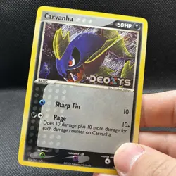 (NM) Carvanha #56/107 Reverse Holo Stamped 2005 EX Deoxys Vintage Pokemon Card - Image 2