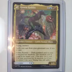 MTG Marvel Spiderman Norman Osborn Green Goblin Borderless Card Non-Foil - Image 1