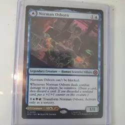 MTG Marvel Spiderman Norman Osborn Green Goblin Borderless Card Non-Foil - Image 2