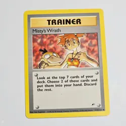 Pokemon TCG Misty’s Wrath Trainer Card Gym Heroes 114/132 Uncommon 2000 WOTC - Image 1